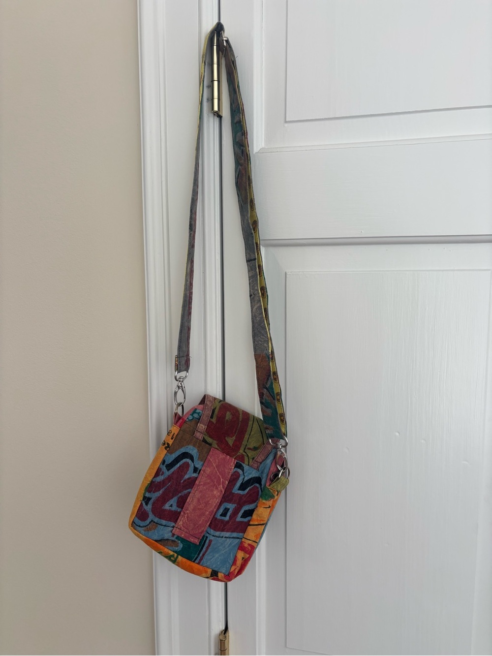 Boho Multicolor Patchwork Crossbody Bag
